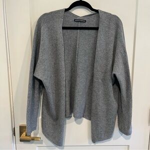 Brandy Melville Gray Wool Blend Open Cardigan